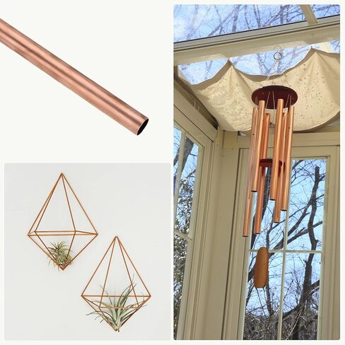 أنبوب نحاسي METALLIXITY (15 مم OD × 0.5 مم جدار T × 200 مم طول) قطعتان، أنابيب مستقيمة - للتأثيث المنزلي، والآلات، والحرف اليدوية اليدوية in Kuwait