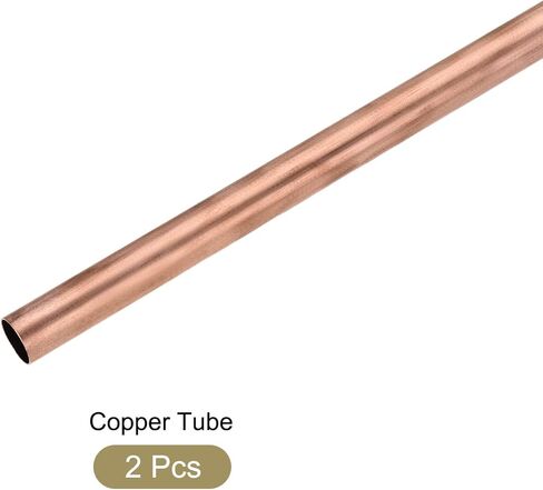 أنبوب نحاسي METALLIXITY (15 مم OD × 0.5 مم جدار T × 200 مم طول) قطعتان، أنابيب مستقيمة - للتأثيث المنزلي، والآلات، والحرف اليدوية اليدوية in Kuwait