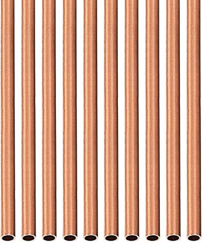 أنبوب نحاسي DTGN 2 مم × 0.5 مم × 300 مم (ODxWall TxL) - 10 عبوات - جيد لإطار ديكور DIY لمعدات الآلات - أنابيب معدنية مستديرة in Saudi Arabia