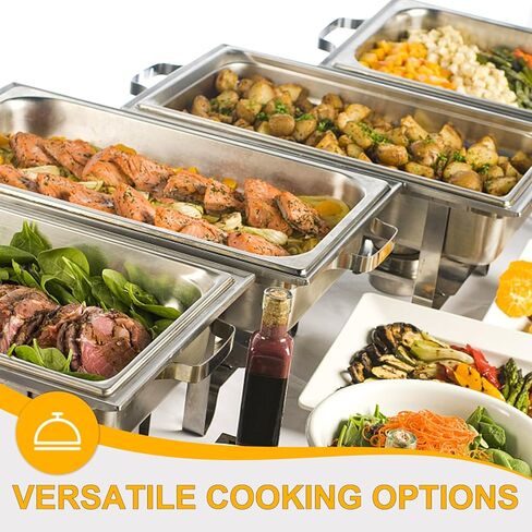 6 عبوات من مقالي الفندق من VOISEN، مقاس 3/1 بعمق 4 بوصات، مقلاة بخار مضادة للتشويش، مقلاة تجارية من الفولاذ المقاوم للصدأ، مقلاة طاولة بخار، وعاء طعام لتقديم الطعام in Kuwait