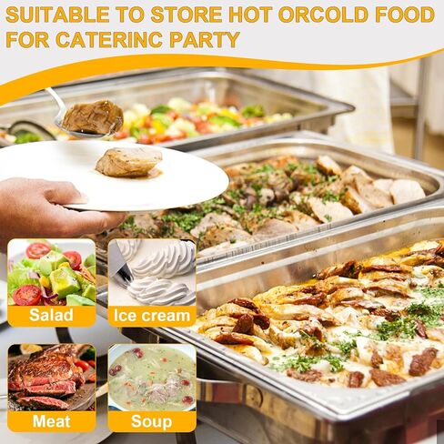 6 عبوات من مقالي الفندق من VOISEN، مقاس 3/1 بعمق 4 بوصات، مقلاة بخار مضادة للتشويش، مقلاة تجارية من الفولاذ المقاوم للصدأ، مقلاة طاولة بخار، وعاء طعام لتقديم الطعام in Kuwait