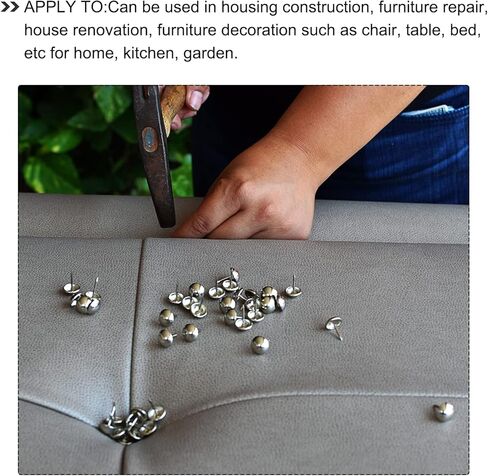 مسامير أظافر METALLIXITY (11 × 16 × 3 مم) 20 قطعة، دبابيس دفع الإبهام بنمط زهرة الحديد - لبناء المنزل، أثاث المطبخ المنزلي، لون نحاسي in Kuwait