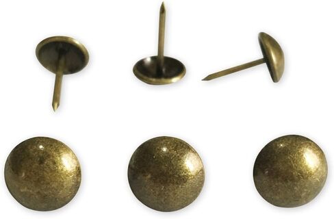 500pcs a lot: D11mmxL17mm Antique Vintage Sofa Upholstery Tacks Wooden Furniture Decorative Tacks Hobnail Thumb Nails Home DIY Upholstery Nails (Antique) in Kuwait