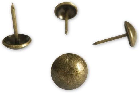 500pcs a lot: D11mmxL17mm Antique Vintage Sofa Upholstery Tacks Wooden Furniture Decorative Tacks Hobnail Thumb Nails Home DIY Upholstery Nails (Antique) in Kuwait