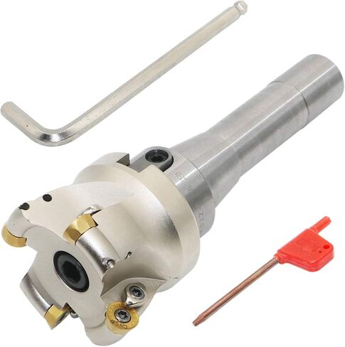 Face Mill Cutter Holder EMRW 6R 63-22+R8-FMB22-7/16+RPMT1204 Hard Alloy Blade+8mm Spanner+T15 Spanner, Used for Fough Machining of The Workpiece on The Milling Machine. in Saudi Arabia