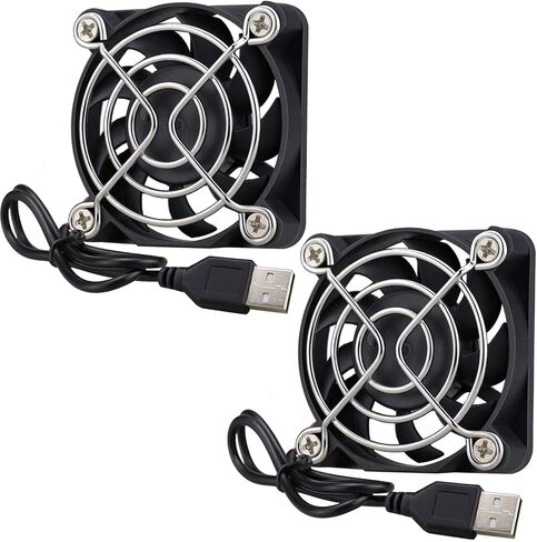 GDSTIME Dual 60mm x 15mm USB Fan w/ 3 Speed Control 5V Brushless DC Cooling in Kuwait