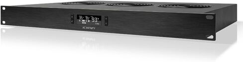 AC Infinity CLOUDPLATE T2، رف جبل مروحة 1U، تدفق الهواء العلوي، لتبريد AV، المسرح المنزلي، رفوف شبكة 19 بوصة in Kuwait