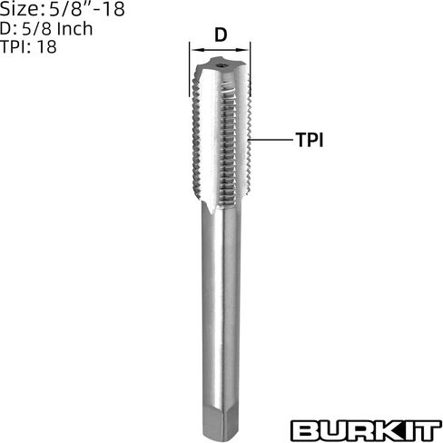 5/8"-11 UNC Thread Tap Right Hand, HSS 5/8 x 11 UNC Straight Fluted Machine Tap in Kuwait