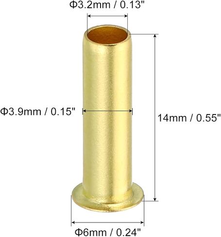 PATIKIL 2.5mm Tube OD Brass Compression Insert, 50 Pack Insert Tube Support Compression Sleeve Fitting Assortment Kit for Air Water Gas Hose in Kuwait