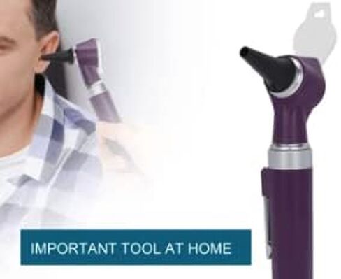 Simaeco LED حجم الجيب منظار الأذن مع الضوء. منظار الأذن لكل من البالغين والأطفال مع 20 طرف منظار للاستعمال مرة واحدة (أرجواني) in Kuwait