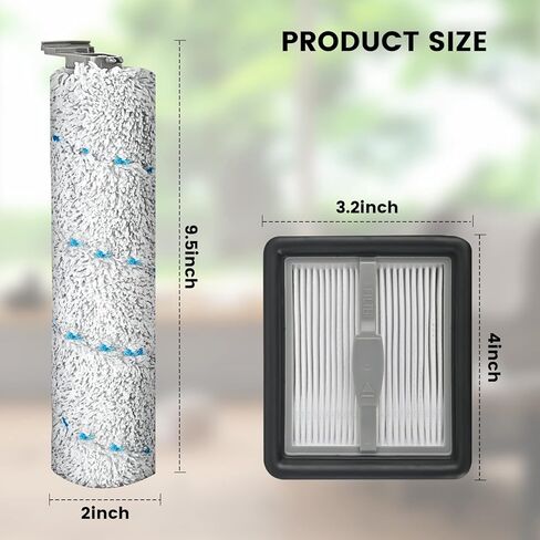 بكرة فرشاة بديلة متوافقة مع مكنسة بيسيل كروس ويف X7 بت برو 3011 3055 3277 3279 3276A اللاسلكية بت برو متعددة الاسطح الرطبة والجافة و2 فرشاة دوارة و4 فلتر هيبا وفرشاة تنظيف in Kuwait