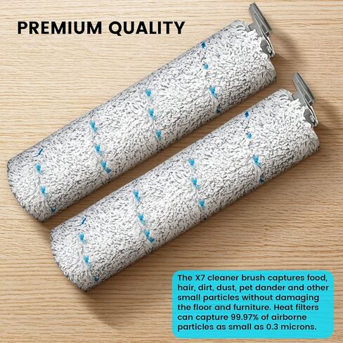 بكرة فرشاة بديلة متوافقة مع مكنسة بيسيل كروس ويف X7 بت برو 3011 3055 3277 3279 3276A اللاسلكية بت برو متعددة الاسطح الرطبة والجافة و2 فرشاة دوارة و4 فلتر هيبا وفرشاة تنظيف in Kuwait
