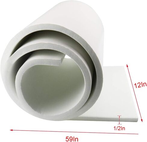 Foam Insulation Neoprene Sheets with Adhesive,Multi-Function Soundproof Large Marine Closed Cell Neoprene Rubber Roll (W：12 Inch T:1/2 Inch L:59 Inch,Black) in Kuwait