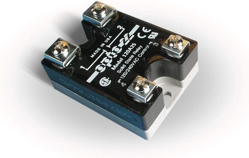 Opto 22 120A25 مرحل الحالة الصلبة للتحكم في التيار المتردد، 120 فولت تيار متردد، 25 أمبير، 4000 فولت عزل بصري، 1/2 دورة الحد الأقصى لوقت التشغيل/الإيقاف، تردد التشغيل 25 - 65 هرتز in Kuwait