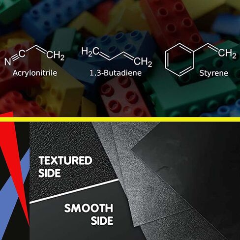 12" x 12" x 1/4" (.250") ABS Plastic Sheet Textured Front Smooth Back Vacuum Forming THERMOFORMING Black - Technology Island (12 X 12) in Kuwait