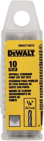 DEWALT DWAST18010 1/8IN DRYWALL STANDARD CUT OUT BIT 10 Pack in Saudi Arabia