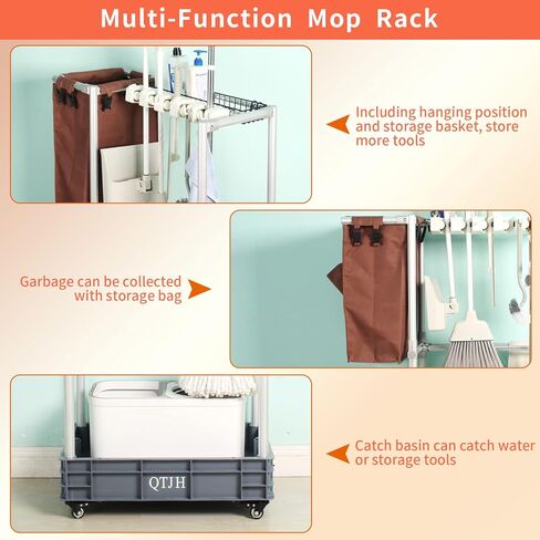 عربة تنظيف منزلية بعجلات مع ارفف in Kuwait