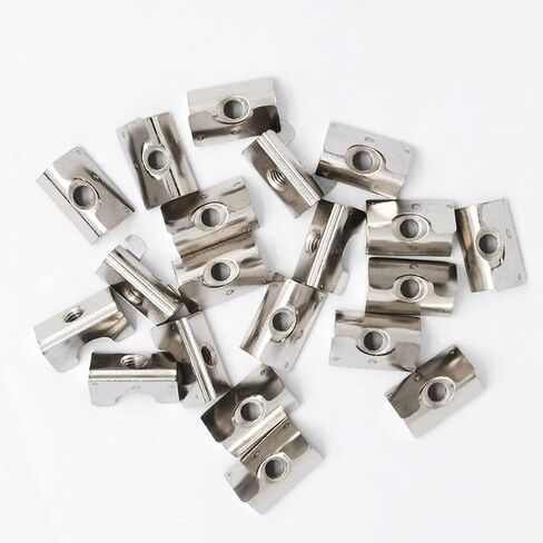 20-Pack Roll in Spring Loaded t Nut M4, 30/40 Universal Specification with Spring Sheet for 4mm Slot Aluminum Profile Accessories in Kuwait