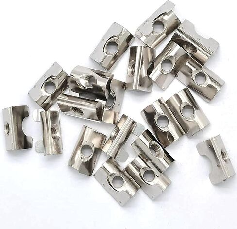 20-Pack Roll in Spring Loaded t Nut M4, 30/40 Universal Specification with Spring Sheet for 4mm Slot Aluminum Profile Accessories in Kuwait