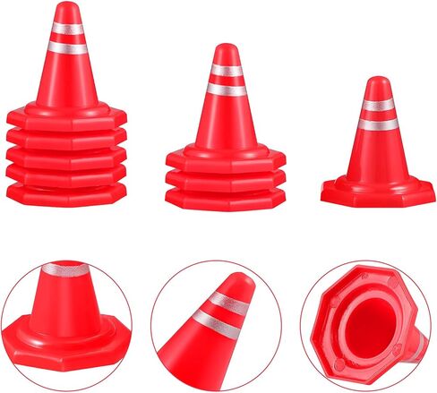 لعبة مخروطية الشكل على شكل طرق مرور 30 قطعة من شركة تول دومي للعب التظاهري بمكعبات طرق محاكاة علامات المرور على الزحام، مخروط مصغرة للبناء الهندسي على الطاولة الرملية. in Kuwait