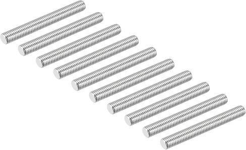 DMiotech 10 عبوات M8x70mm قضيب ملولب بالكامل 304 من الفولاذ المقاوم للصدأ خيوط اليد اليمنى قضيب شريط ترصيع المشابك ومسامير U in Saudi Arabia