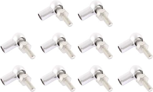 Kozelo 10pcs Angle Ball Joint - [M8x1.25 Right Female Thread, M6x1.0 Right Male Thread] Gas Spring Elbow Joint Fitting for Automotive, Hinged Door, Cupboard in Saudi Arabia