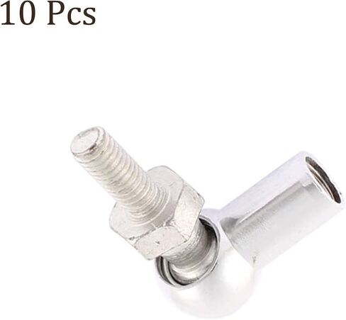 Kozelo 10pcs Angle Ball Joint - [M8x1.25 Right Female Thread, M6x1.0 Right Male Thread] Gas Spring Elbow Joint Fitting for Automotive, Hinged Door, Cupboard in Saudi Arabia