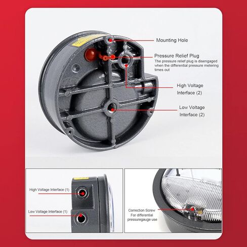 مقياس الضغط التفاضلي، مقياس ذكي لكشف الضغط مع مؤشر ومقياس، للإلكترونيات الدقيقة والفضاء والهندسة الحيوية in Kuwait