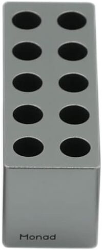 كتلة معدنية Monad، رف أنبوب ألومنيوم، حامل أنبوب، توصيل سريع للحرارة، نقل سريع للحرارة، لأنبوب الطرد المركزي وأنبوب EP (كتلة معدنية 0.5 مل (10 بئر)) in Kuwait