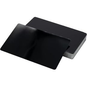 StayMax Aluminum Business Cards Blanks Aluminum Blanks 50 Pack (Black)