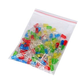 C.J. Shop New LED Round 100pcs Red Yellow Green Blue White Light-Emitting diode Mix Color 5mm in Saudi Arabia