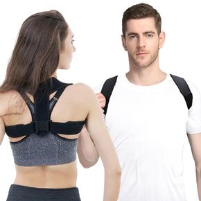 Posture Corrector for Women and Men,Adjustable Upper Back Brace, Breathable Back Support straightener, Providing Pain Relief from Lumbar, Neck, Shoulder, and Clavicle, Back in Saudi Arabia