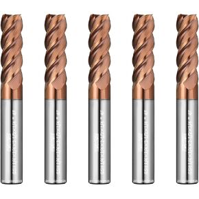 WEXWE Tools GSH Carbide Square End Mill, ACO Coating, Spiral Router Mill Bits for Medium Alloy Steel, Stainless Steel,Hardeness Steel, Rough and Finish Machining,1/2" Shank (.5(1/2)", 2pcs) in Saudi Arabia