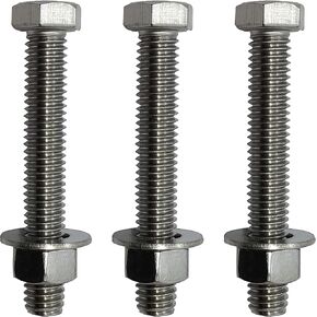 3/8" -16 x 5" - 304-STAINLESS STEEL BOLTS, NUTS & WASHERS - 18-8 HEX HEAD Bolt - 304 Grade. General Purpose (10) Bolts + (10) Nuts + (10) Washers in Kuwait