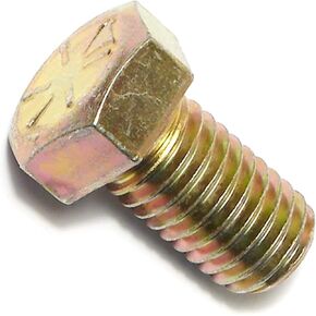 014973253974 Grade 8 Coarse Hex Cap Screws, 9/16-12 x 1, Piece-5, Yellow