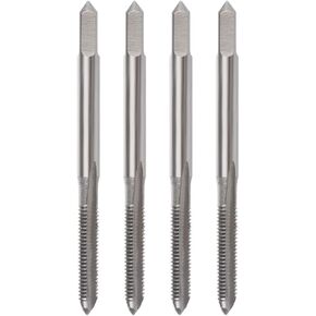 YXQ M3 x 0.5mm Tap Machine HSS Metric Right Hand Thread 3 Straight Flute Taps Taper and Plug, 4Pcs