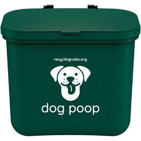 Small Hanging Wastebasket for Dog Poop in Green for Smaller Dogs (< 25 lbs.)