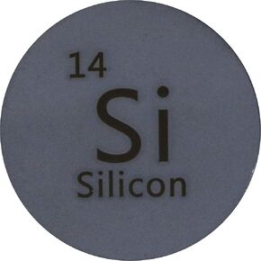 قرص معدني من السيليكون (Si) مقاس 24.26 مم نقي بنسبة 99.999% للتجميع أو التجارب in Kuwait