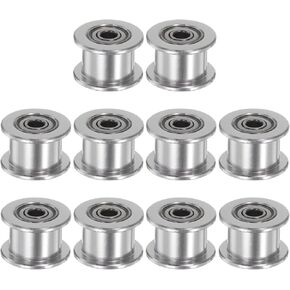 هارفينغتون 10 قطعة 2GT بكرة المهمل 5 مم تتحمل 18 مم ضياء. حزام توقيت من الألومنيوم بدون أسنان لحزام عرض 6 مم ملحقات ماكينة CNC للطابعة ثلاثية الأبعاد، لون فضي in Kuwait