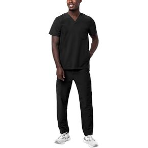 Adar Addition Go-Everyday Scrub Set for Men - Stylish Scrub Top & Cargo Scrub Pants