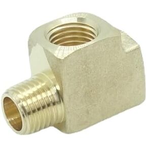 1 Piece Brass Pipe Fitting Male Branch Tee T Adapter 1/4" NPT Female x 1/4" NPT Female x 1/4" NPT Male