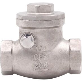 صمام فحص عمودي 1/2 بوصة من DERPIPE SUS304 صمام فحص محمل بنابض في الخط ضغط منخفض للتكسير CF8M WOG 1000 in Kuwait