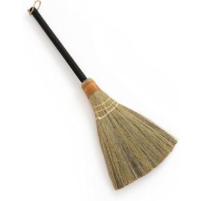 Natural Whisk Sweeping Hand Handle Broom - Vietnam Handmade Straw Soft Broom - Wedding Broom 12.2" Width, 26.38" Length