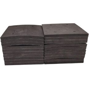Sipery 20Pcs Replacement Self Adhesive Foam Sander Pad Back Mat Rectangle Sanding Machine Mat Black for 4510 Machine