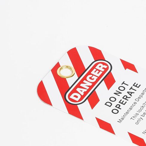 بطاقات Wisamic Lockout Tagout، 40 عبوة 5.7 بوصة × 3 بوصة، "خطر - لا تعمل" علامة Loto، علامات متوافقة مع OSHA مصنوعة في الولايات المتحدة، مقاومة للتمزق والماء PF-Cardstock in Kuwait