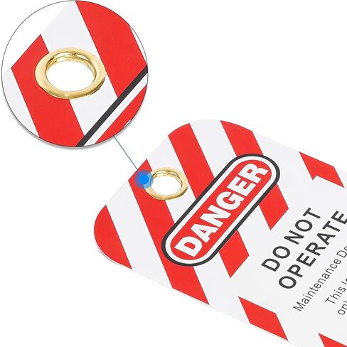 بطاقات Wisamic Lockout Tagout، 40 عبوة 5.7 بوصة × 3 بوصة، "خطر - لا تعمل" علامة Loto، علامات متوافقة مع OSHA مصنوعة في الولايات المتحدة، مقاومة للتمزق والماء PF-Cardstock in Kuwait