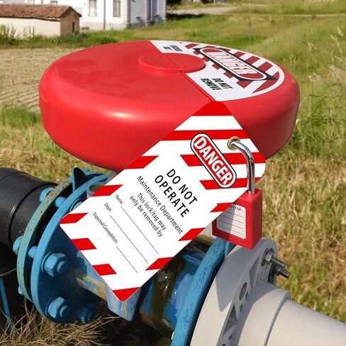 بطاقات Wisamic Lockout Tagout، 40 عبوة 5.7 بوصة × 3 بوصة، "خطر - لا تعمل" علامة Loto، علامات متوافقة مع OSHA مصنوعة في الولايات المتحدة، مقاومة للتمزق والماء PF-Cardstock in Kuwait