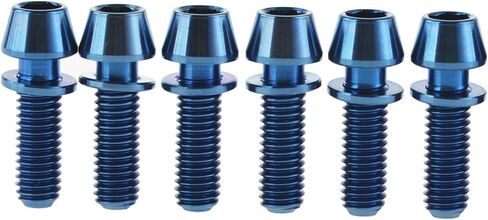 Wanyifa Titanium M5x20mm مع غسالة ألن سداسية مدببة برغي لجذع الدراجة حزمة من 6 in Kuwait