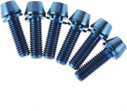Wanyifa Titanium M5x20mm مع غسالة ألن سداسية مدببة برغي لجذع الدراجة حزمة من 6 in Kuwait