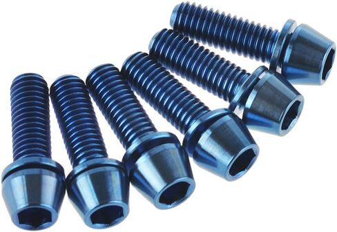 Wanyifa Titanium M5x20mm مع غسالة ألن سداسية مدببة برغي لجذع الدراجة حزمة من 6 in Kuwait
